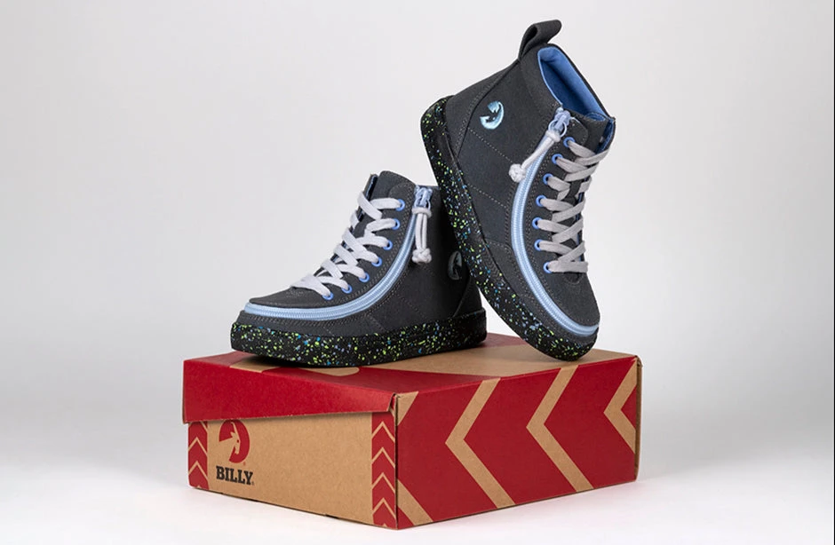 FINAL SALE - Charcoal/Blue Speckle BILLY Classic Lace High Tops 10 FINAL SALE - Charcoal/Blue Speckle BILLY Classic Lace High Tops - Image 8