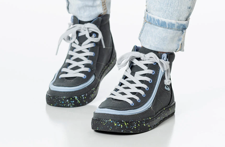 FINAL SALE - Charcoal/Blue Speckle BILLY Classic Lace High Tops 12 FINAL SALE - Charcoal/Blue Speckle BILLY Classic Lace High Tops - Image 10