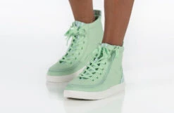FINAL SALE - Green Gingham BILLY Classic Lace High Tops -Billy Shop BK22100 330 studio standing 2 940x614 f97929a2 83f3 4b23 a97c 825a3e6c308f