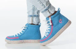 FINAL SALE - Blue/Pink Speckle BILLY Classic Lace High Tops -Billy Shop BK22100 420 studio standing 1 940x614 b41261f1 1c8c 4261 b5e1 0bec554b9e05