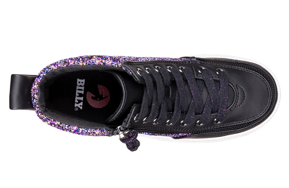 Black Fuchsia Glitz BILLY Classic Lace High Tops 6 Black Fuchsia Glitz BILLY Classic Lace High Tops - Image 4
