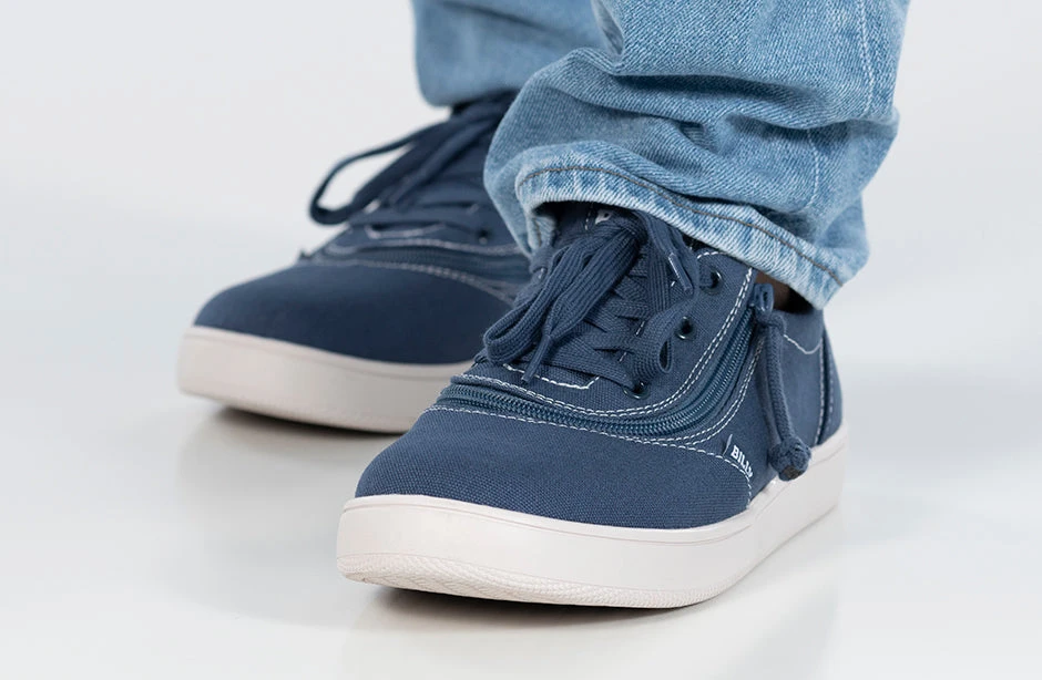 FINAL SALE - Men's Blue/White Stitch BILLY Sneaker Low Tops 12 FINAL SALE - Men's Blue/White Stitch BILLY Sneaker Low Tops - Image 10