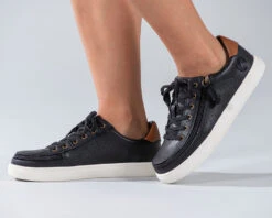 FINAL SALE - Women's Black (Brown Mustache) BILLY Low Sneakers -Billy Shop BW20007 002 Studio1 880x704 1