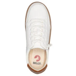 FINAL SALE - Women's White (Brown Mustache) BILLY Low Sneakers -Billy Shop BW20007 100 Top 880x880 73ac9c60 025f 4113 a70d 776f657ce254