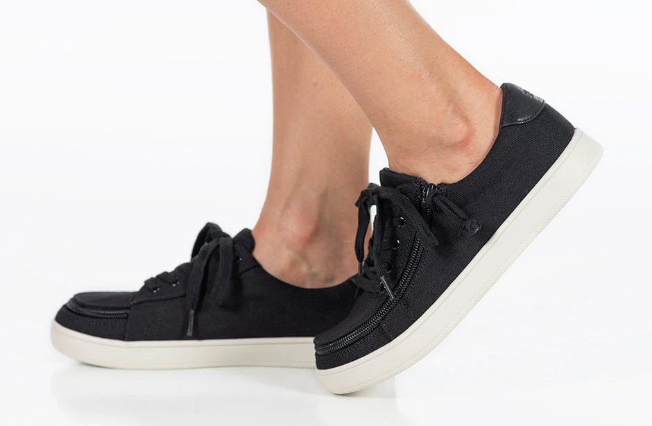 FINAL SALE - Women's Black Canvas BILLY Sneaker Low Tops 11 FINAL SALE - Women's Black Canvas BILLY Sneaker Low Tops - Image 9