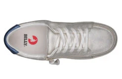 FINAL SALE - Women's White (Navy Mustache) BILLY Sneakers -Billy Shop BW22128 101 top 940x614 0a7ae257 21bb 41ec af30 38681b2b7375