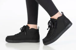 FINAL SALE - Women's Black To The Floor BILLY Sneaker Lace Mid Tops 20 FINAL SALE - Women's Black To The Floor BILLY Sneaker Lace Mid Tops -Billy Shop BW22135 003 studio standing 1 940x614 72828835 5f55 4729 844e 6e002d38e122