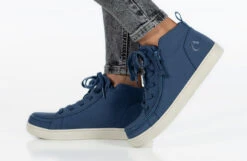 FINAL SALE - Women's Beach Blue BILLY Sneaker Lace Mid Tops -Billy Shop BW22135 420 studio standing 1 940x614 e1db2d23 9202 44af 9a80 c1170c12d391