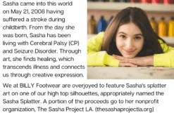 Sasha Splatter BILLY Classic Lace High Tops -Billy Shop SashaBio