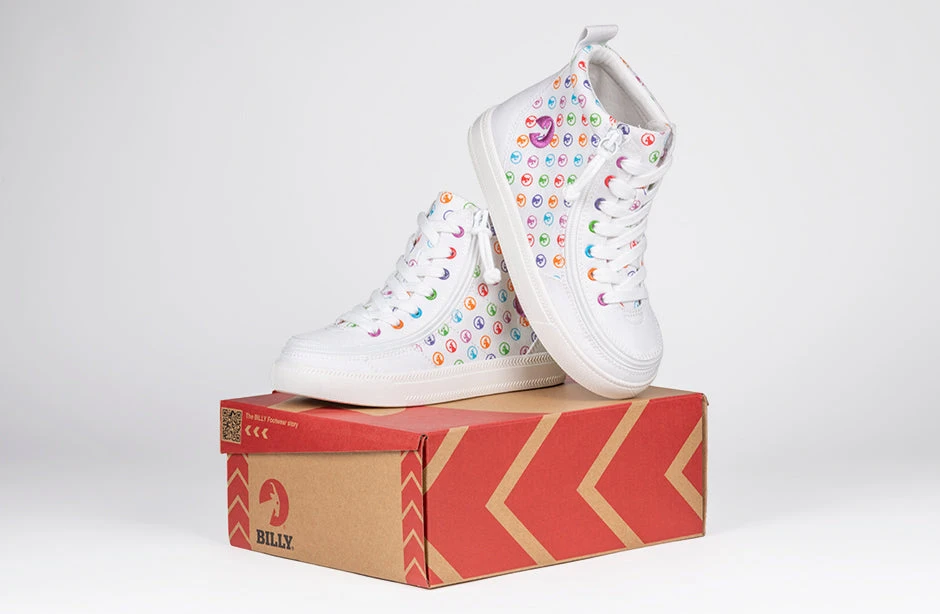 Rainbow Polka BILLY Classic Lace High Tops 11 Rainbow Polka BILLY Classic Lace High Tops - Image 9